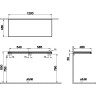 Столешница VITRA STAND подвесная 120 см, светлый дуб 66659